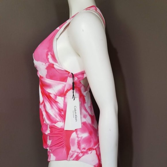 Calvin Klein Strappy Tie Dye One Piece Swimsuit Size 12 - Picture 3 of 12